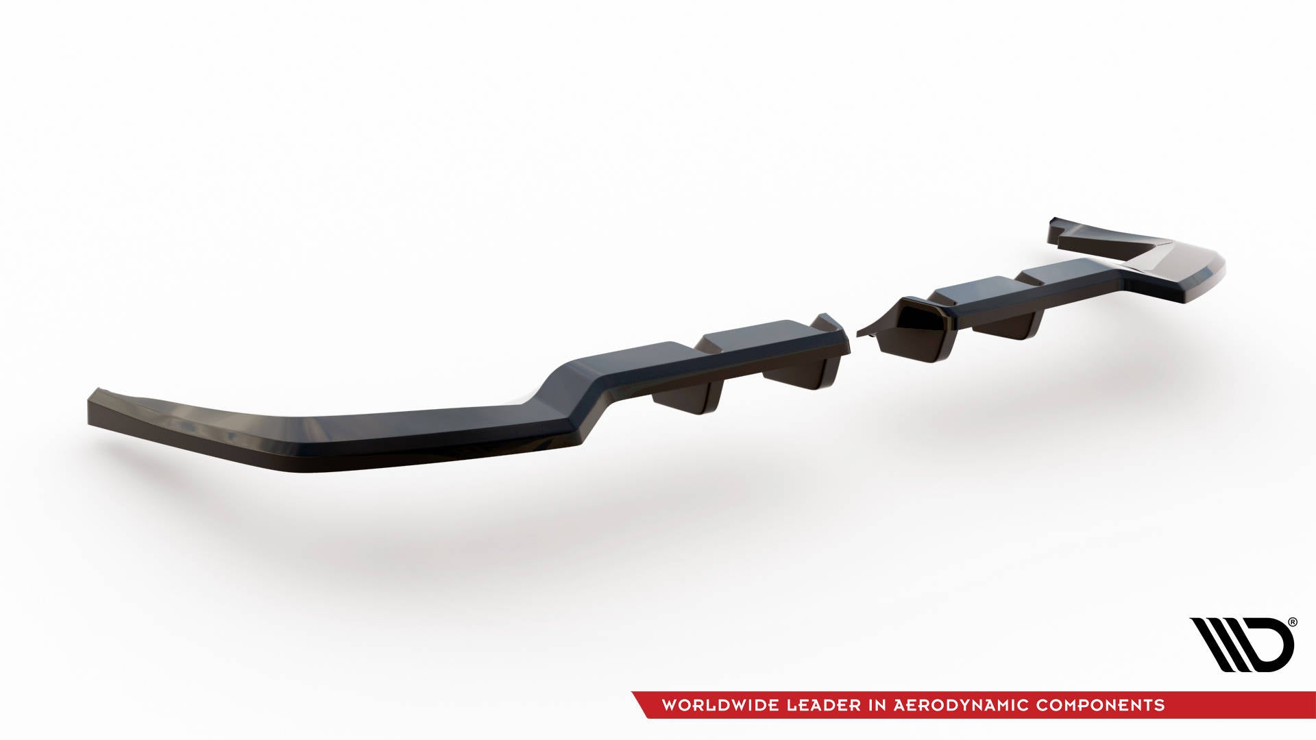 Maxton Mittlerer Diffusor Heck Ansatz DTM Look für V.1 Honda Civic Type-R Mk 11 schwarz Hochglanz