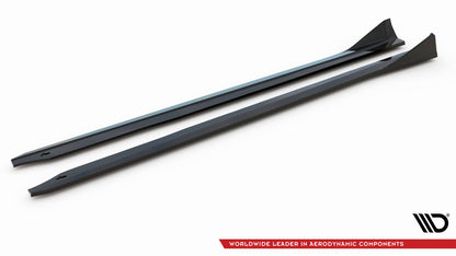 Maxton Seitenschweller Ansatz für V.4 BMW M2 G87 schwarz Hochglanz