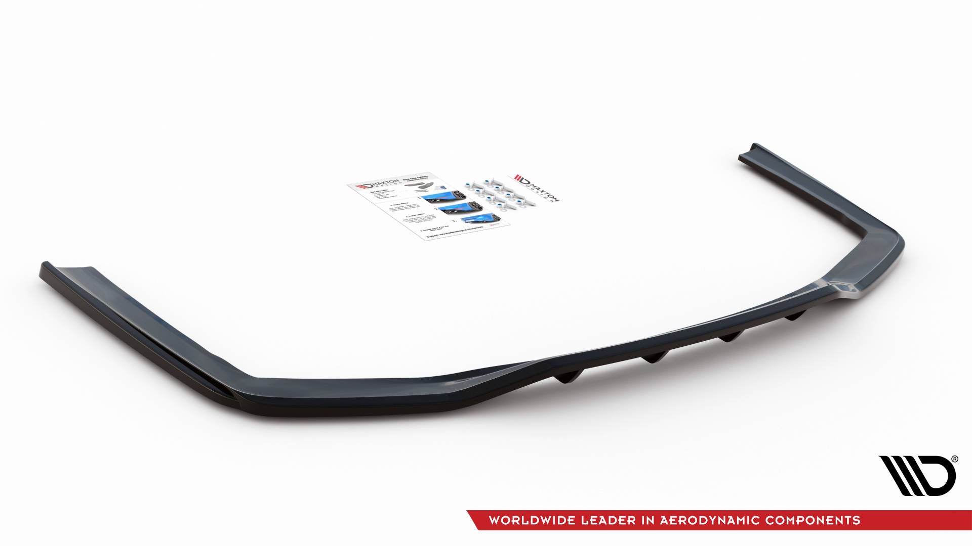 Maxton Hinten Splitter (mit einem vertikalem balken) V.1 BMW 7 M-Paket G11 Facelift schwarz Hochglanz
