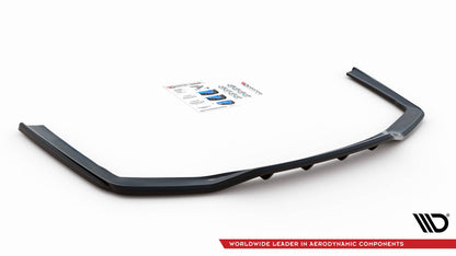Maxton Hinten Splitter (mit einem vertikalem balken) V.1 BMW 7 M-Paket G11 Facelift schwarz Hochglanz