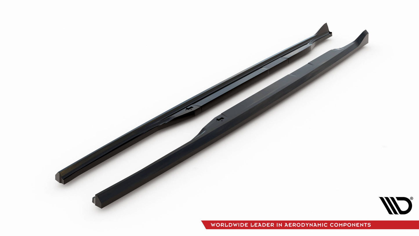 Maxton Seitenschweller Ansatz für Land Rover Range Rover Evoque HSE Dynamic Mk1 Facelift schwarz Hochglanz