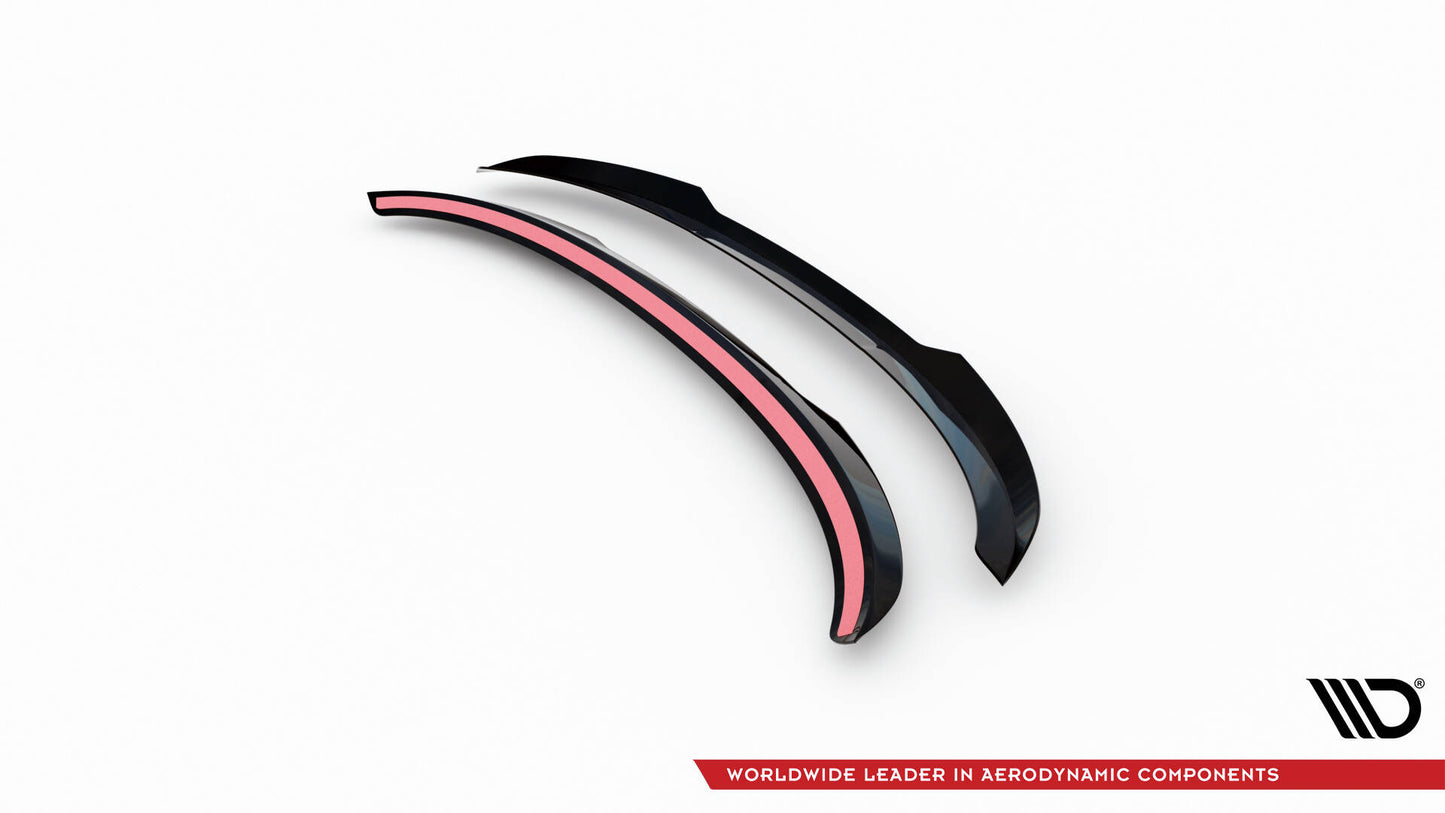 Maxton Spoiler CAP für Fiat 500X Sport Mk1 Facelift schwarz Hochglanz