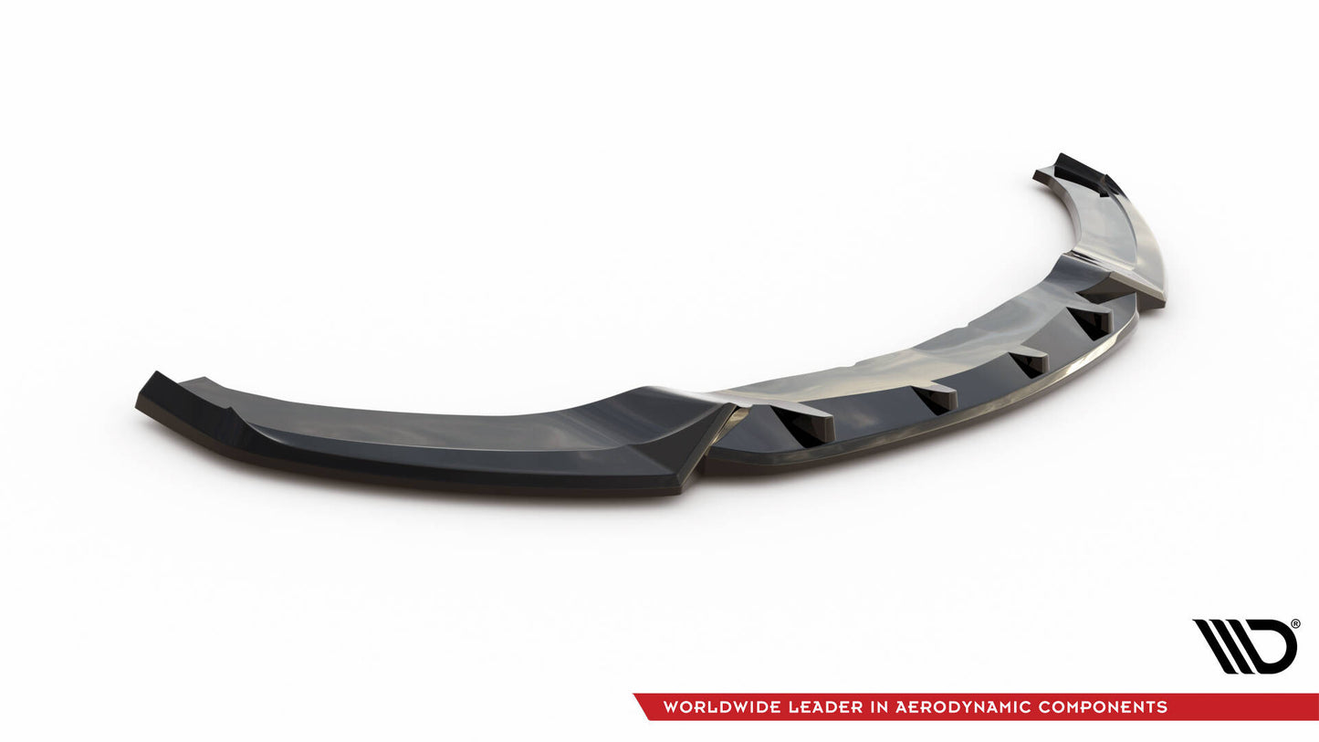 Maxton Front Ansatz V.3 für BMW 4er Coupe / Gran Coupe / Cabrio M-Paket F32 / F36 / F33 schwarz Hochglanz