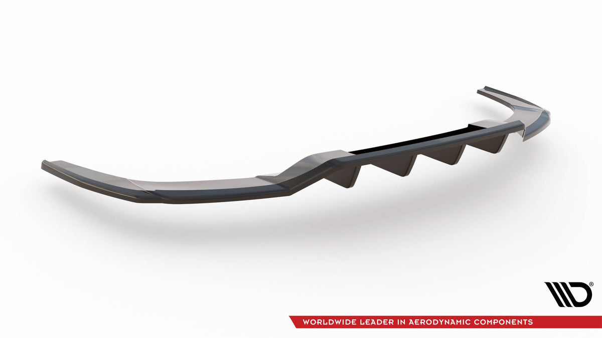 Maxton Mittlerer Diffusor Heck Ansatz DTM Look für Audi A3 S-Line Limousine 8Y schwarz Hochglanz
