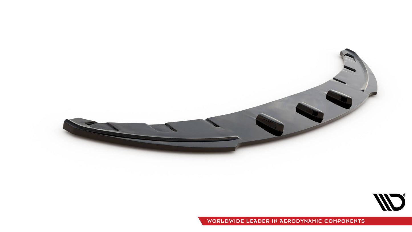 Maxton Front Ansatz V.2 für BMW 1er E81 Facelift schwarz Hochglanz