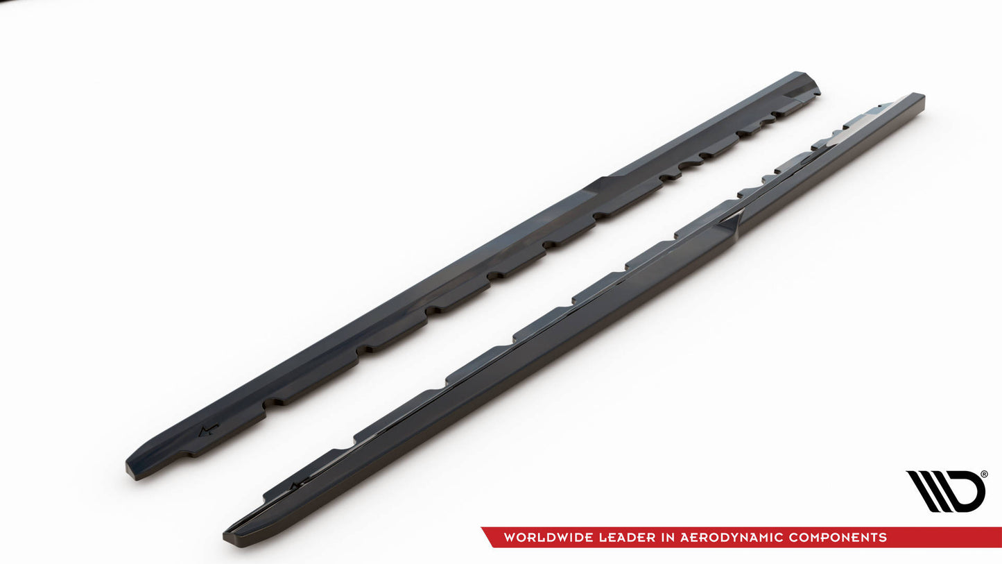 Maxton Seitenschweller Ansatz für V.2 für Audi R8 Mk2 Facelift schwarz Hochglanz