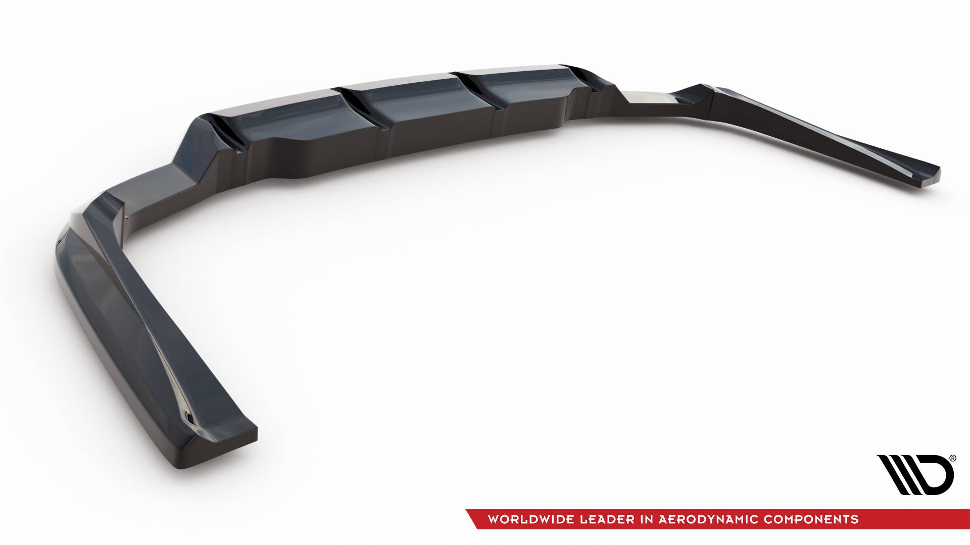 Maxton Mittlerer Diffusor Heck Ansatz DTM Look für Audi RS6 Avant C6 schwarz Hochglanz