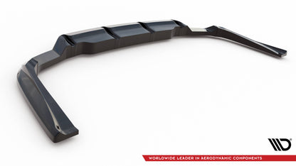 Maxton Mittlerer Diffusor Heck Ansatz DTM Look für Audi RS6 Avant C6 schwarz Hochglanz