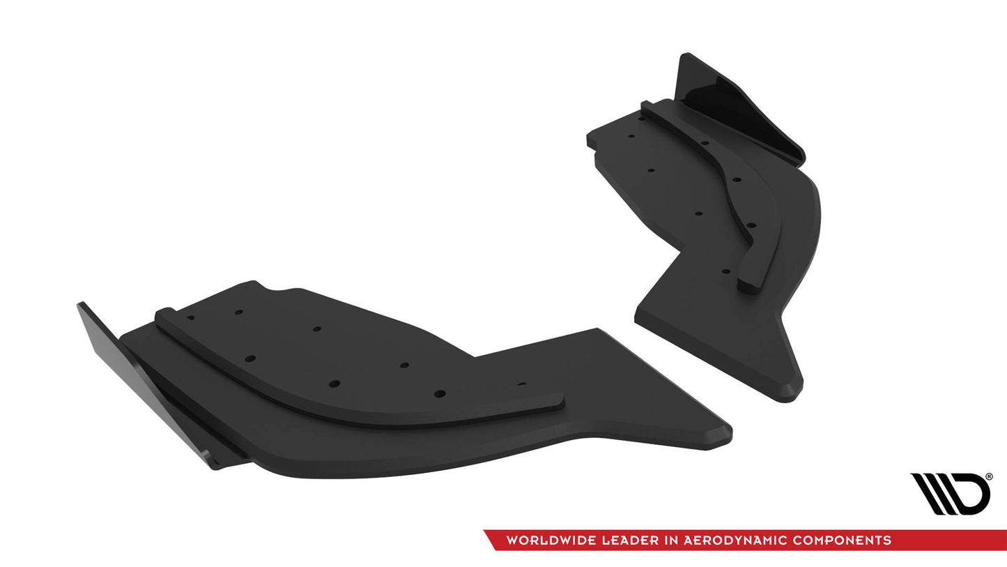 Maxton Street Pro Heck Ansatz Flaps Diffusor V.2 +Flaps für V.2 BMW 1er F40 M-Paket / M135i schwarz Hochglanz
