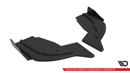 Maxton Street Pro Heck Ansatz Flaps Diffusor V.2 +Flaps für V.2 BMW 1er F40 M-Paket / M135i schwarz Hochglanz