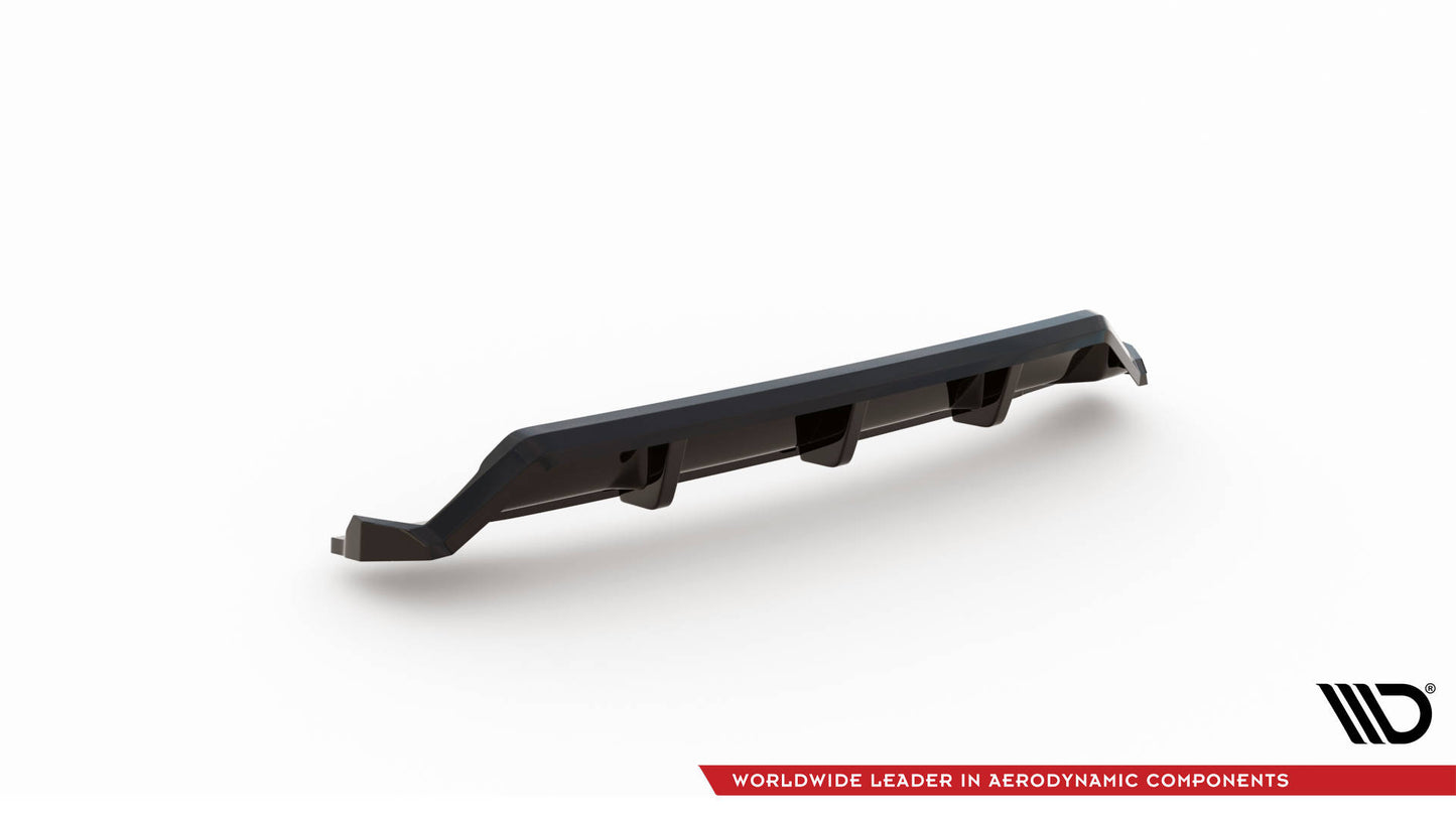 Maxton Mittlerer Diffusor Heck Ansatz DTM Look für BMW X3 M-Paket G01 Facelift schwarz Hochglanz