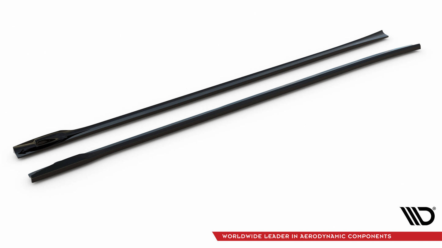Maxton Seitenschweller Ansatz für V.2 für  BMW X3 M40d / M40i / M-Paket G01  schwarz Hochglanz