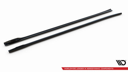 Maxton Seitenschweller Ansatz für V.2 für  BMW X3 M40d / M40i / M-Paket G01  schwarz Hochglanz