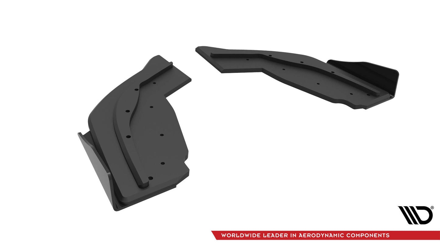 Maxton Street Pro Heck Ansatz Flaps Diffusor V.1 +Flaps für V.1 BMW 1er F40 M-Paket / M135i schwarz Hochglanz