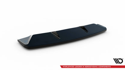 Maxton Mittlerer Diffusor Heck Ansatz für Audi TT S 8S Facelift schwarz Hochglanz