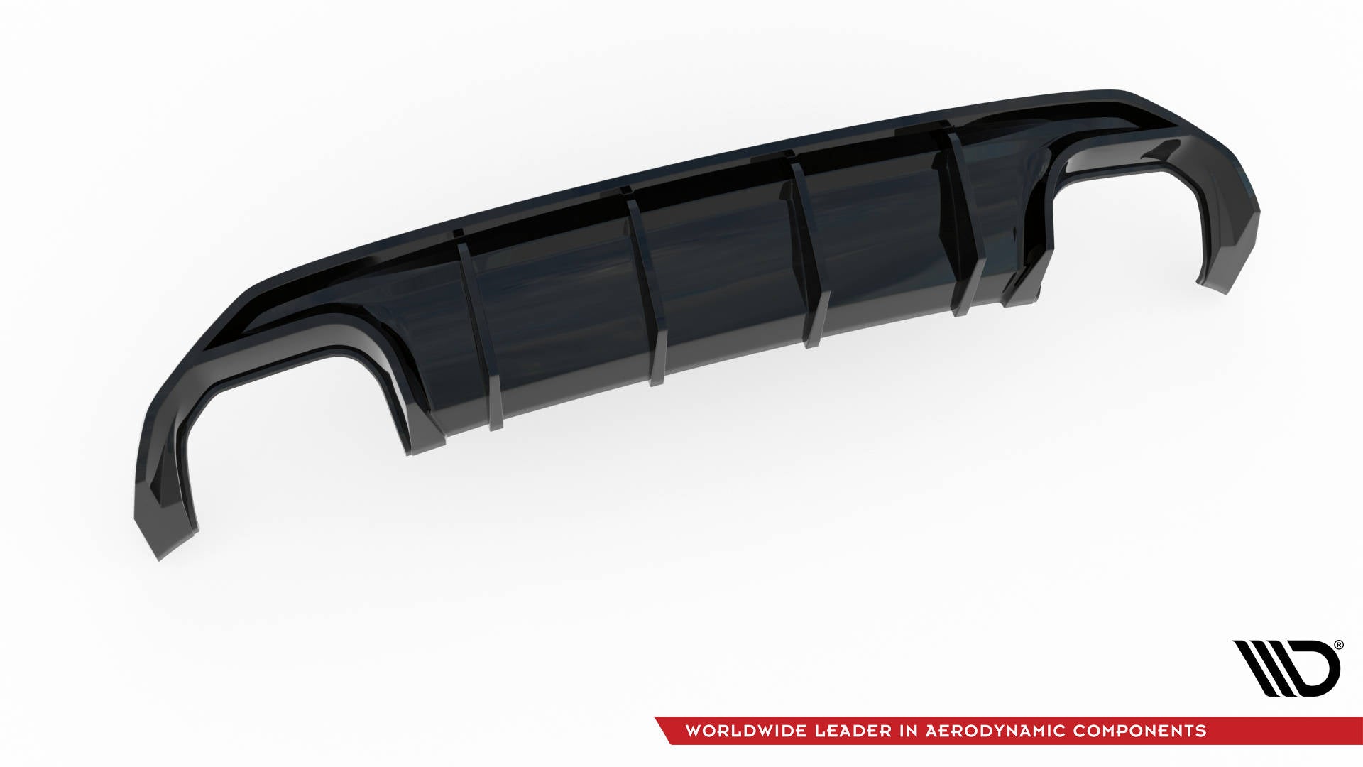 Maxton Diffusor Heck Ansatz für Audi S3 Limousine 8Y schwarz Hochglanz