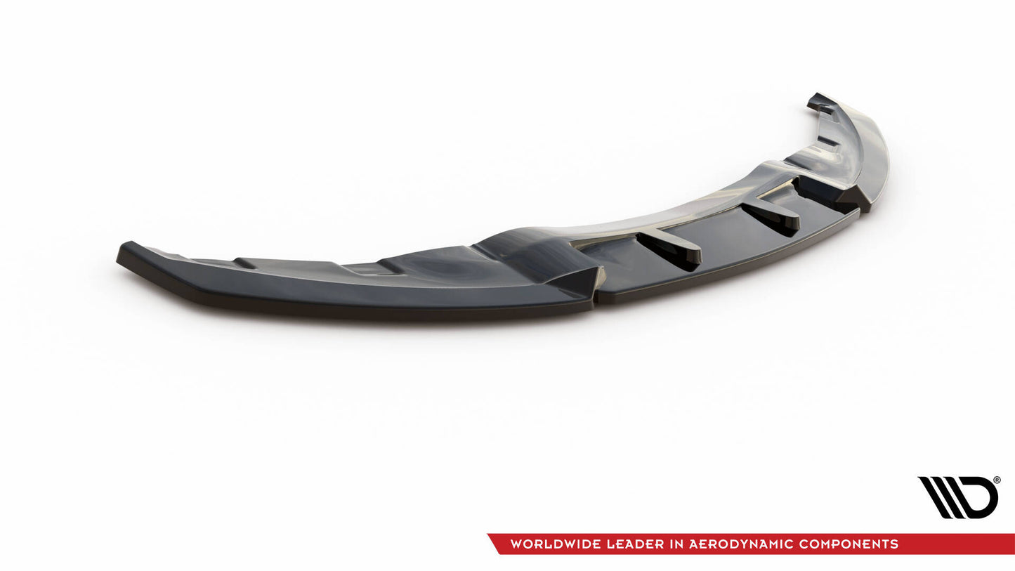 Maxton Front Ansatz V.3 für BMW 1er E81 Facelift schwarz Hochglanz