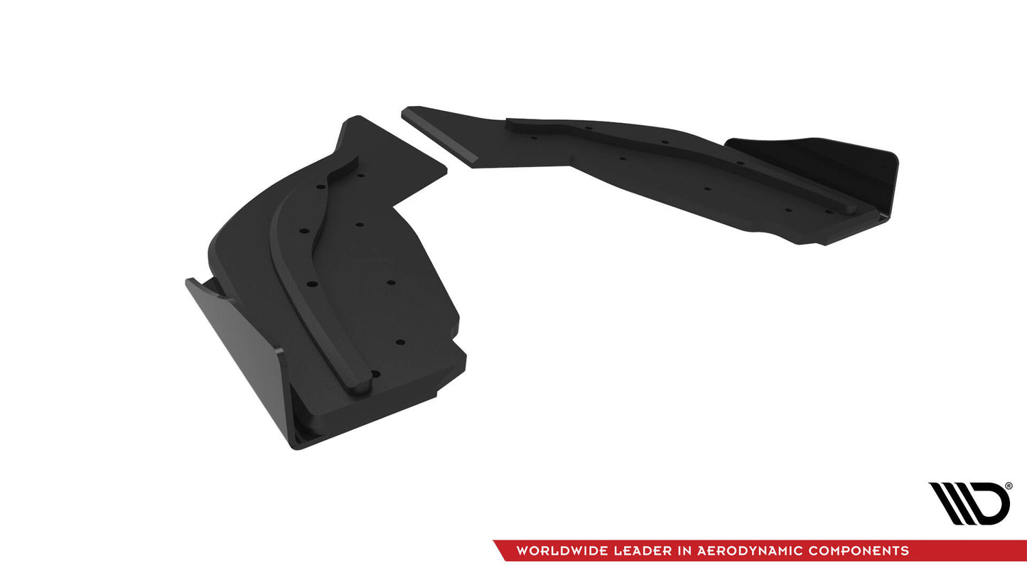 Maxton Street Pro Heck Ansatz Flaps Diffusor V.2 +Flaps für V.2 BMW 1er F40 M-Paket / M135i schwarz Hochglanz
