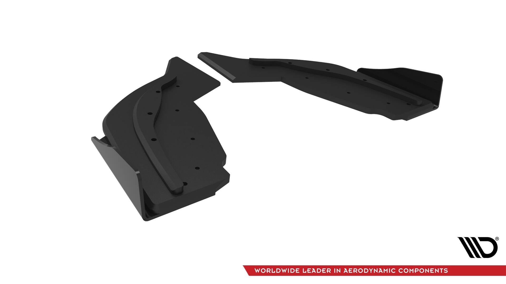 Maxton Street Pro Heck Ansatz Flaps Diffusor V.2 +Flaps für V.2 BMW 1er F40 M-Paket / M135i schwarz Hochglanz