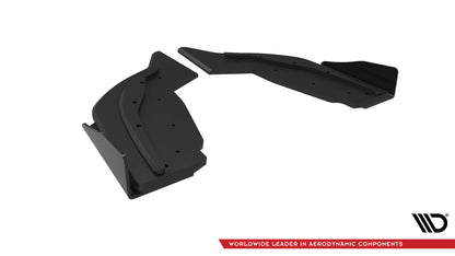 Maxton Street Pro Heck Ansatz Flaps Diffusor V.2 +Flaps für V.2 BMW 1er F40 M-Paket / M135i schwarz Hochglanz