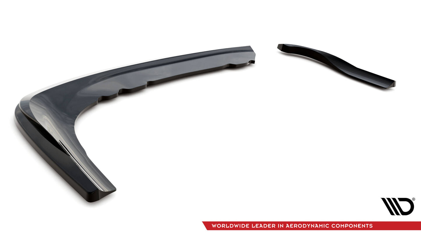 Maxton Heck Ansatz Flaps Diffusor für BMW 3er Coupe E46 schwarz Hochglanz