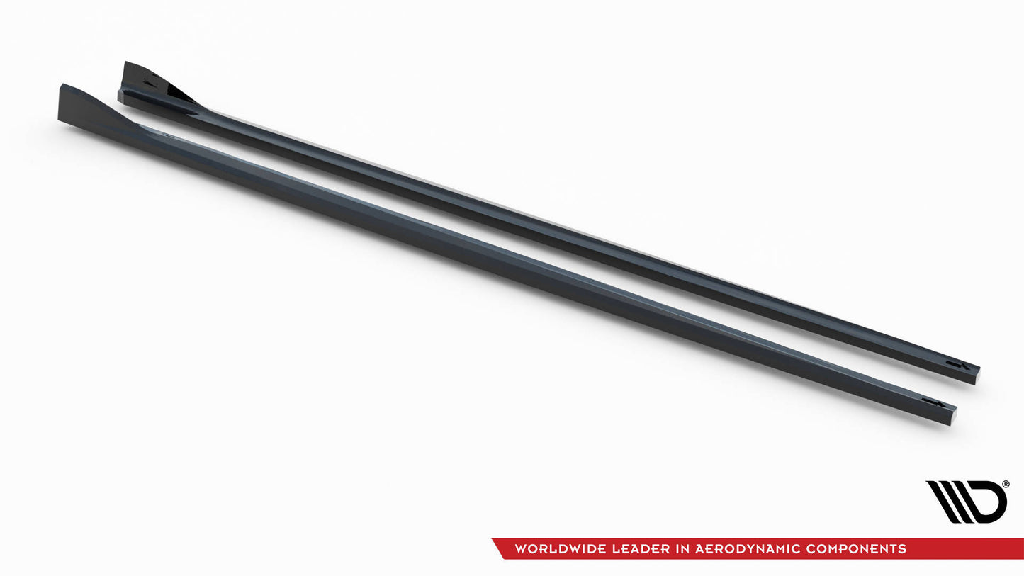 Maxton Seitenschweller Ansatz für V.2 für BMW 2 Coupe G42 schwarz Hochglanz