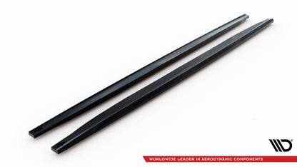 Maxton Seitenschweller Ansatz für Kia Optima Mk3 schwarz Hochglanz