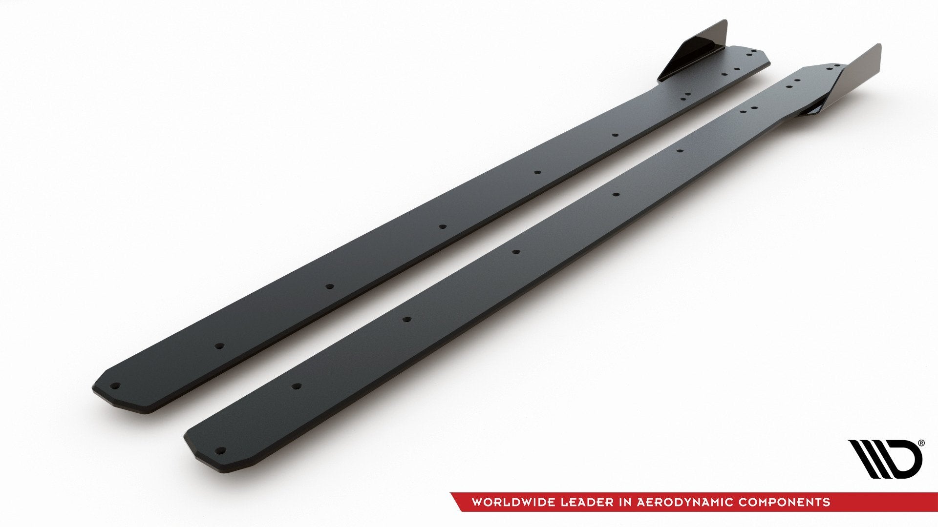 Maxton Robuste Racing Seitenschweller Ansatz für für + Flaps Ford Focus ST / ST-Line Mk4 schwarz Hochglanz