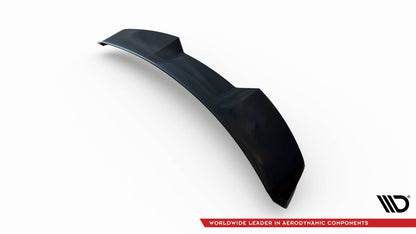 Maxton Höher Spoiler CAP für 3D Audi SQ8 / Q8 S-Line Mk1 schwarz Hochglanz