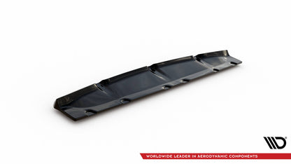 Maxton Mittlerer Diffusor Heck Ansatz V.2 für BMW M135i F40 schwarz Hochglanz