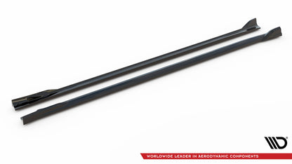Maxton Seitenschweller Ansatz für V.2 für BMW X4 M-Paket G02 schwarz Hochglanz