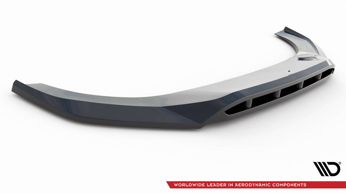 Maxton Front Ansatz V.2 für Audi SQ7 / Q7 S-Line Mk2 schwarz Hochglanz
