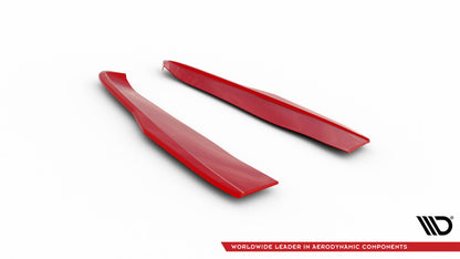 Maxton Heck Ansatz Flaps Diffusor V.2 für Ford Mustang Mk6 Facelift schwarz Hochglanz