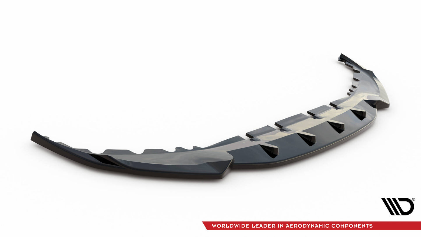 Maxton Front Ansatz V.1 für BMW 7 G11 Facelift schwarz Hochglanz