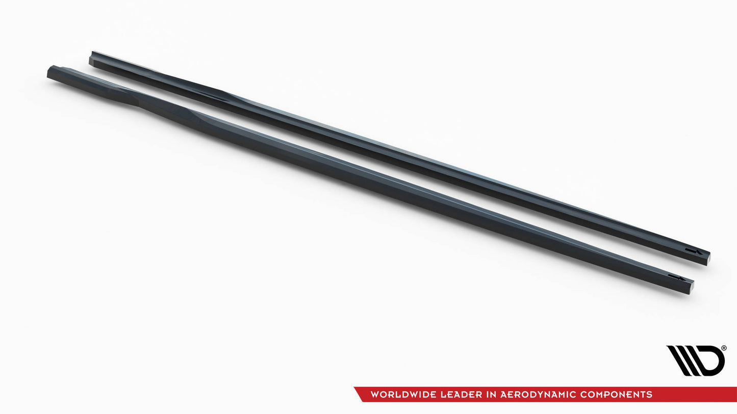 Maxton Seitenschweller Ansatz für V.1 für BMW 2 Coupe G42 schwarz Hochglanz