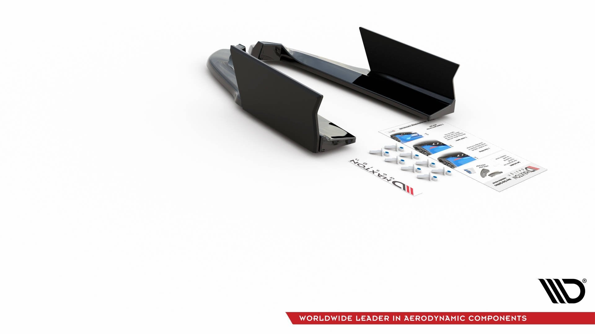 Maxton Heck Ansatz Flaps Diffusor V.1 +Flaps für Ford Mustang GT Mk6 Facelift