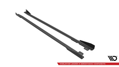 Maxton Street Pro Seitenschweller Ansatz für V.1 für + Flaps Ford Mustang GT Mk6 Facelift schwarz Hochglanz