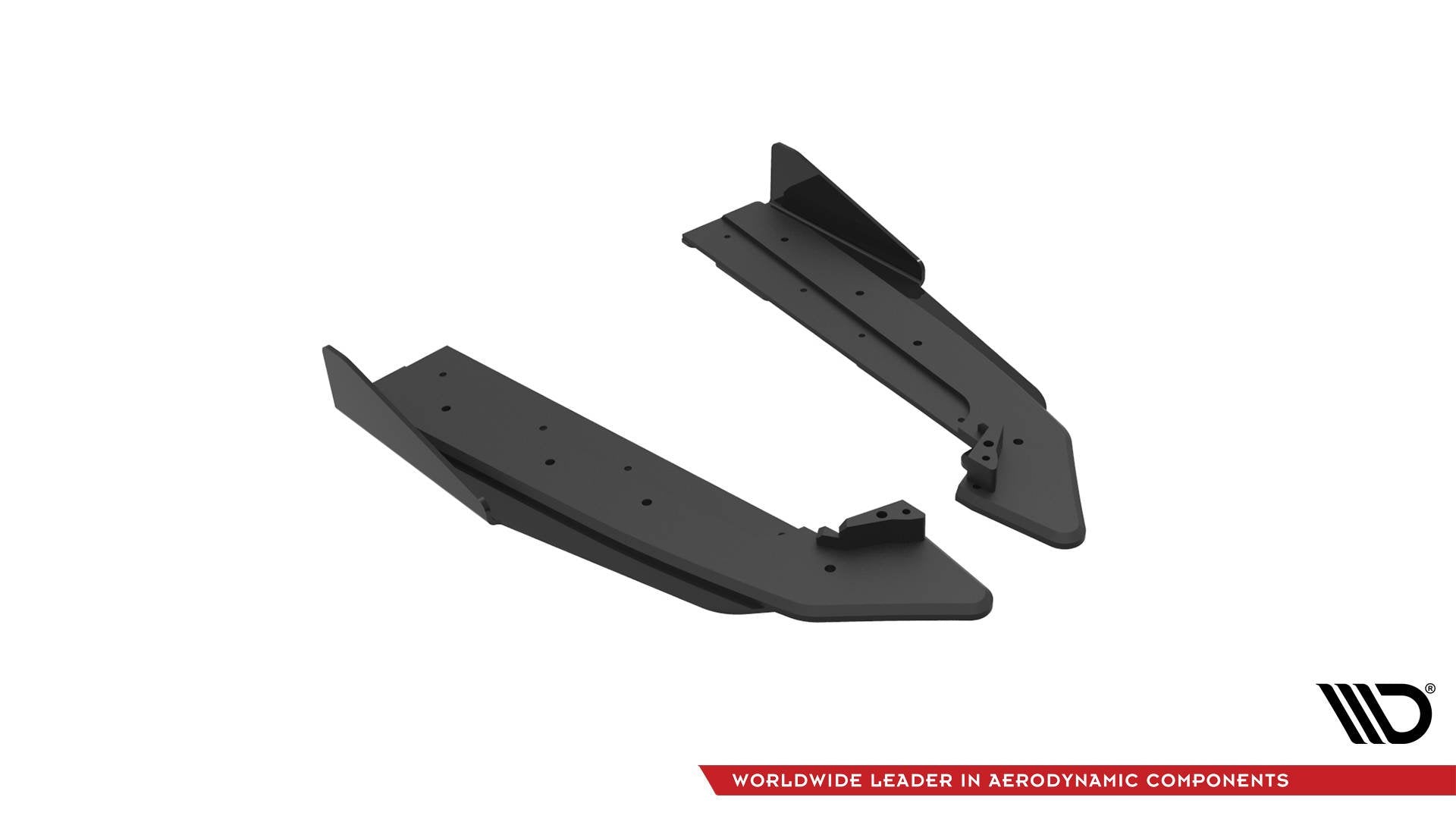 Maxton Street Pro Heck Ansatz Flaps Diffusor V.1 +Flaps für Ford Mustang GT Mk6 Facelift schwarz Hochglanz