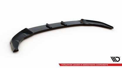 Maxton Front Ansatz V.1 für BMW 5er M-Paket G60 schwarz Hochglanz