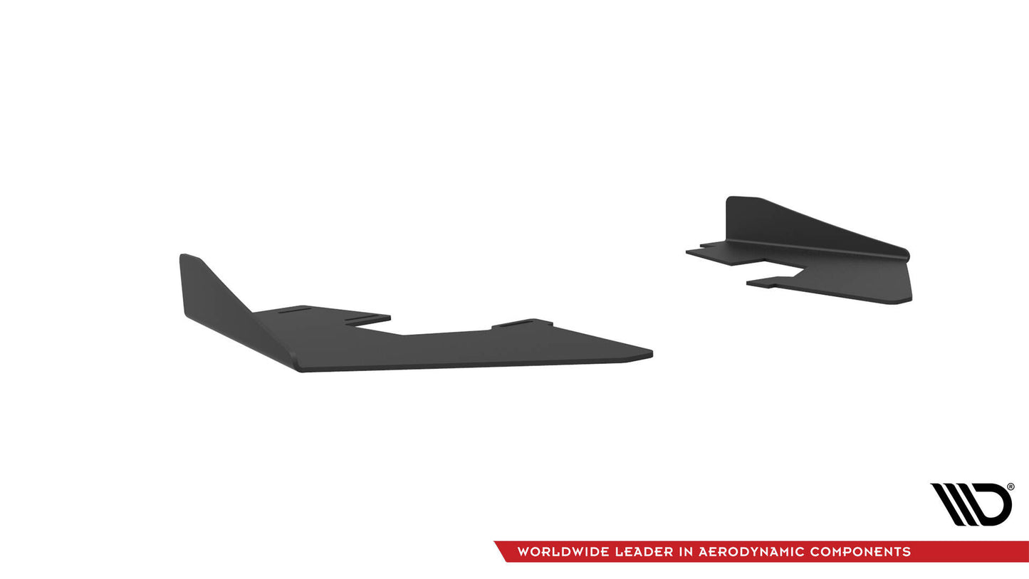 Maxton Hintere Seiten Flaps für Audi S3 Limousine 8V schwarz Hochglanz