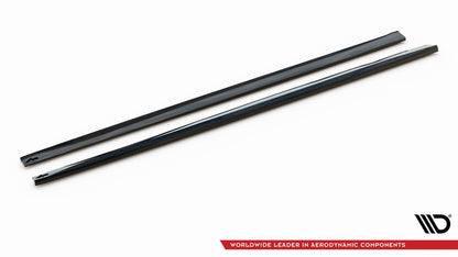 Maxton Seitenschweller Ansatz für V.3 für BMW 4er Coupe / Gran Coupe / Cabrio M-Paket F32 / F36 / F33 schwarz Hochglanz