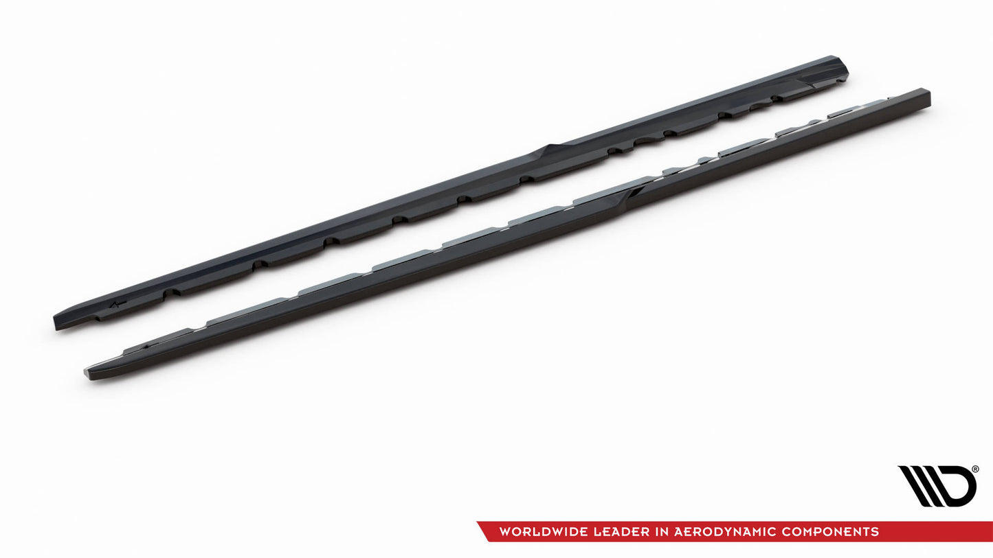 Maxton Seitenschweller Ansatz für V.2 für Audi R8 Mk2 Facelift schwarz Hochglanz