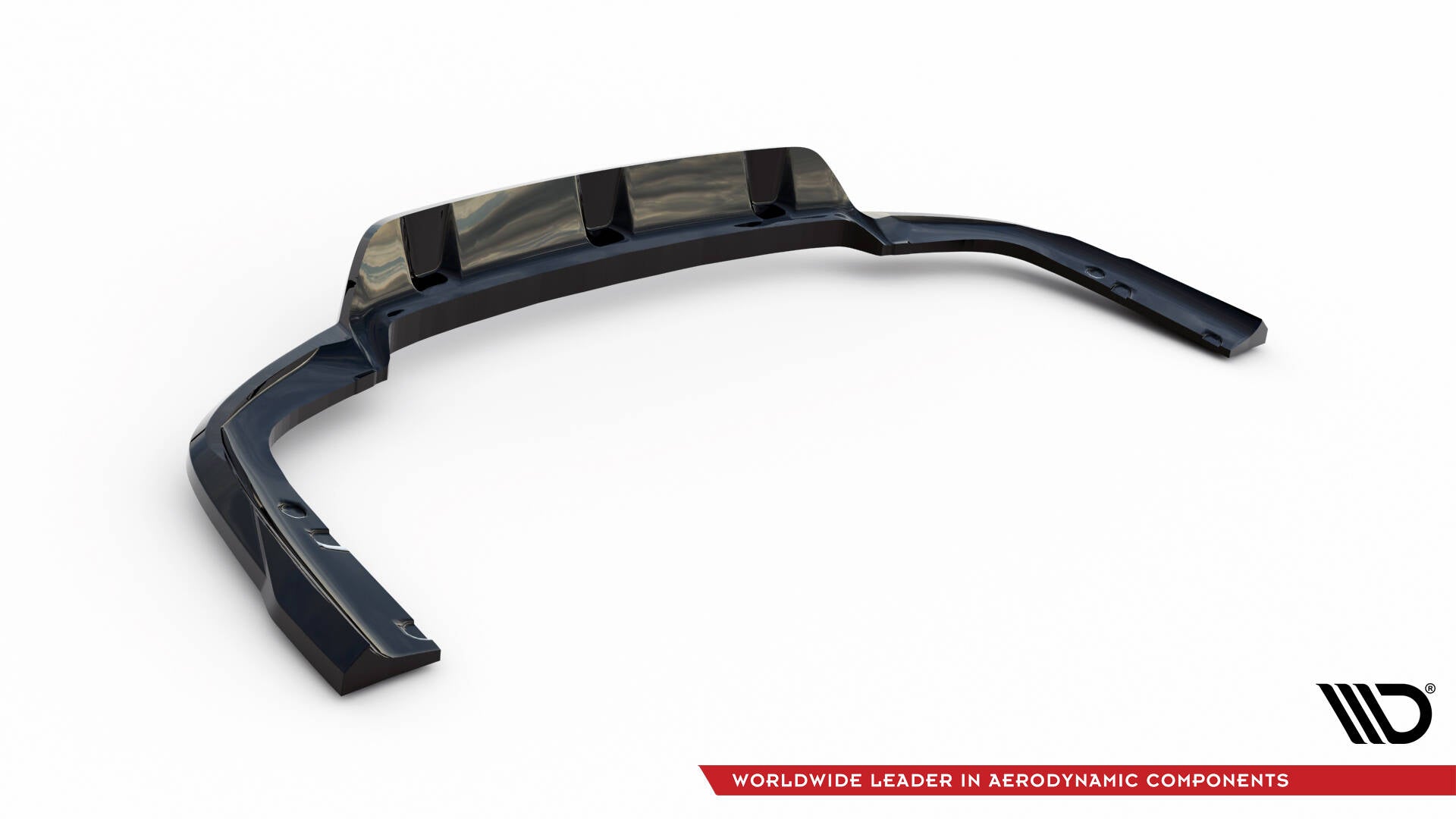 Maxton Mittlerer Diffusor Heck Ansatz DTM Look für V.1 BMW X6 M-Paket G06 Facelift schwarz Hochglanz