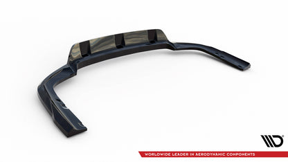 Maxton Mittlerer Diffusor Heck Ansatz DTM Look für V.1 BMW X6 M-Paket G06 Facelift schwarz Hochglanz