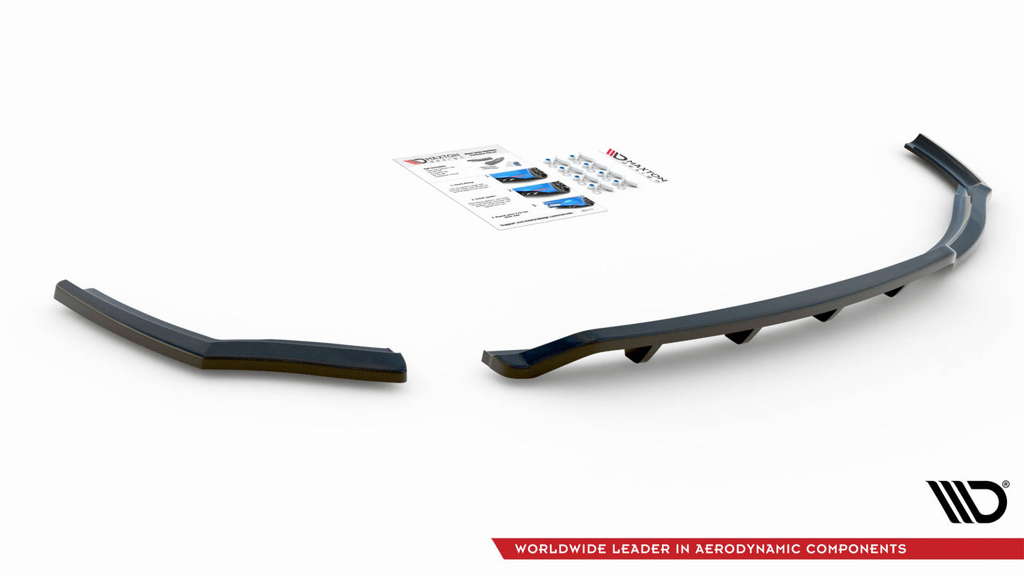 Maxton Mittlerer Diffusor Heck Ansatz DTM Look für BMW 1er F20 schwarz matt