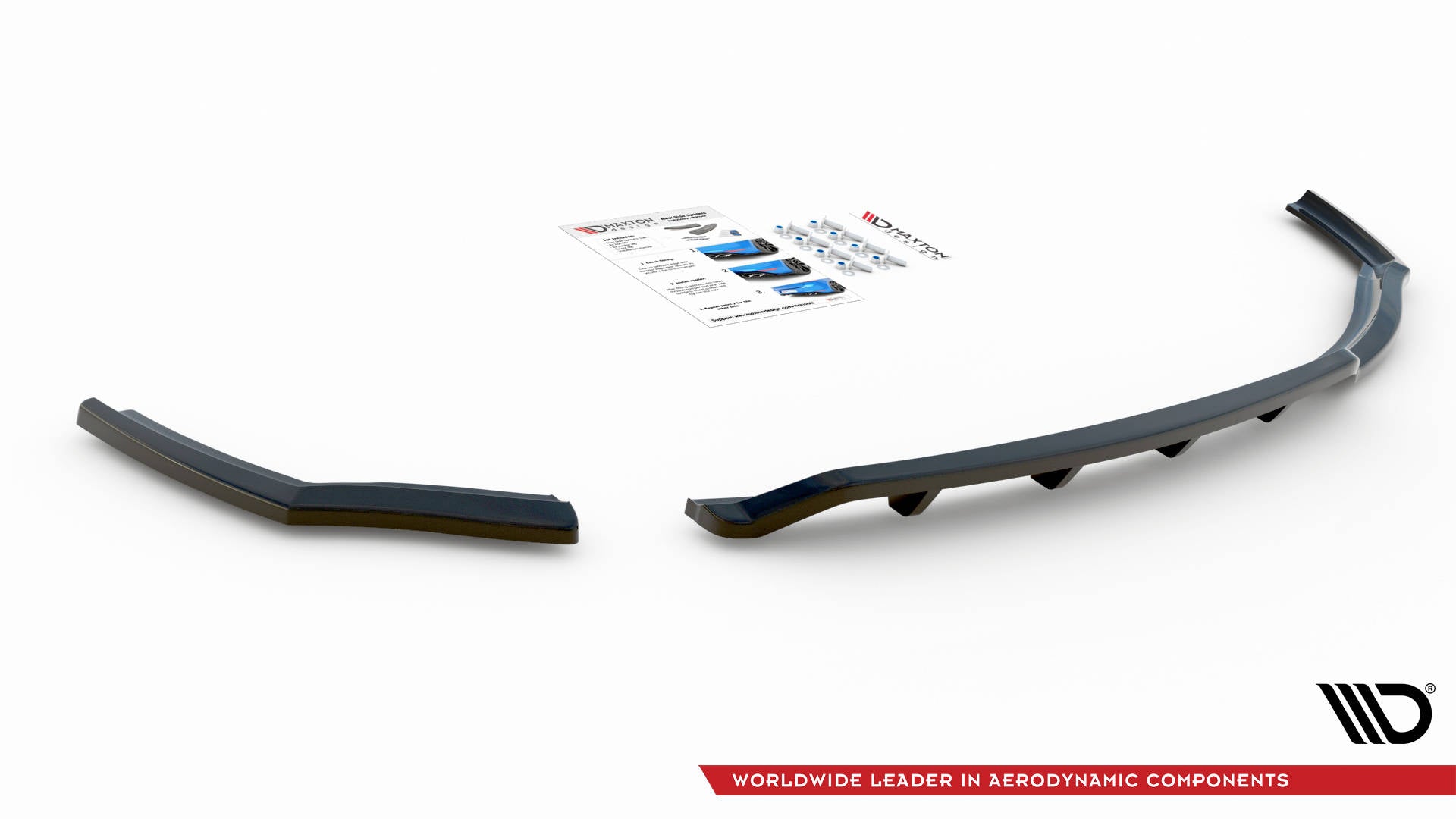 Maxton Mittlerer Diffusor Heck Ansatz DTM Look für BMW 1er F20 schwarz matt