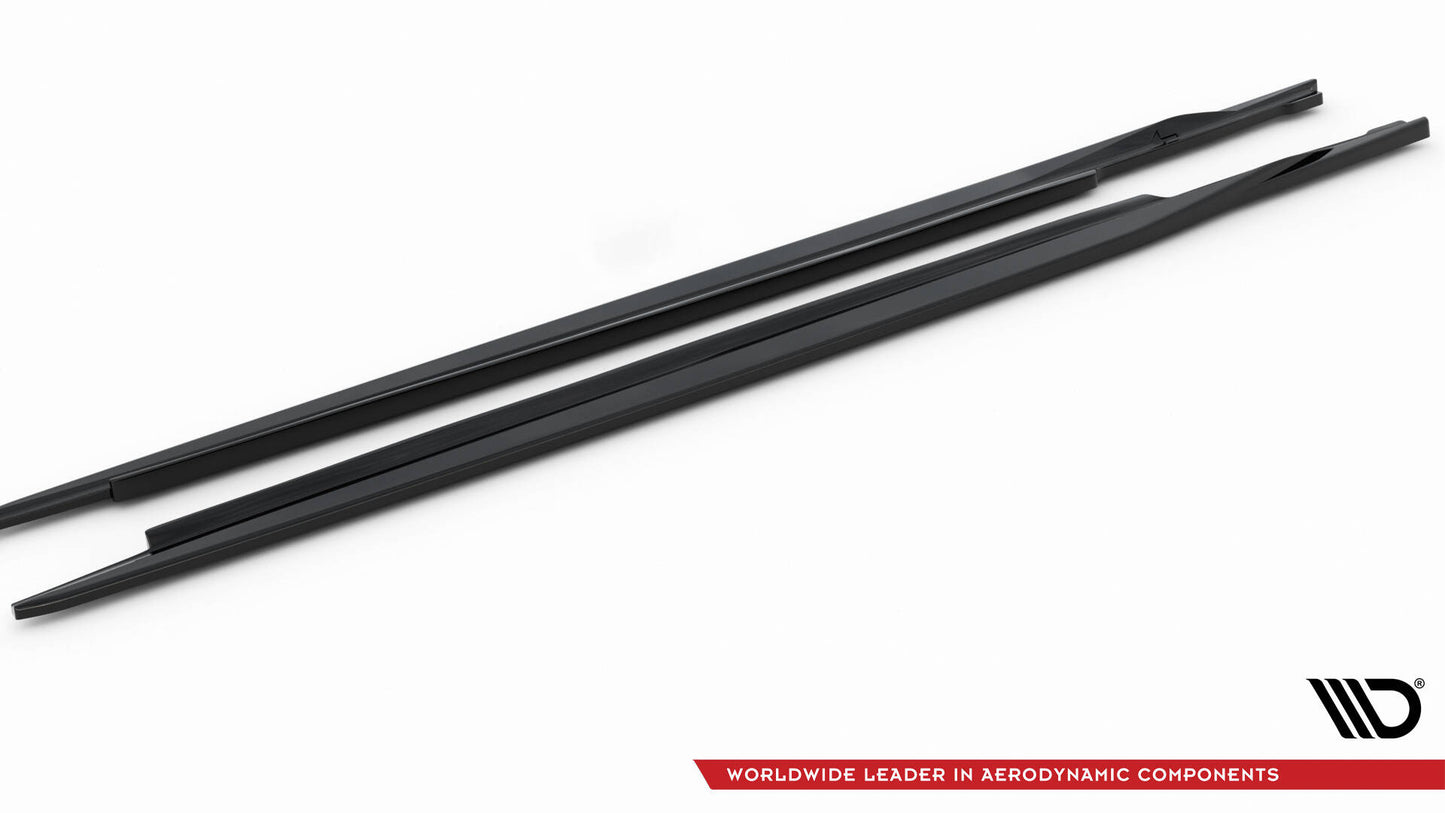 Maxton Seitenschweller Ansatz für BMW 5er GT M-Paket F07 schwarz Hochglanz