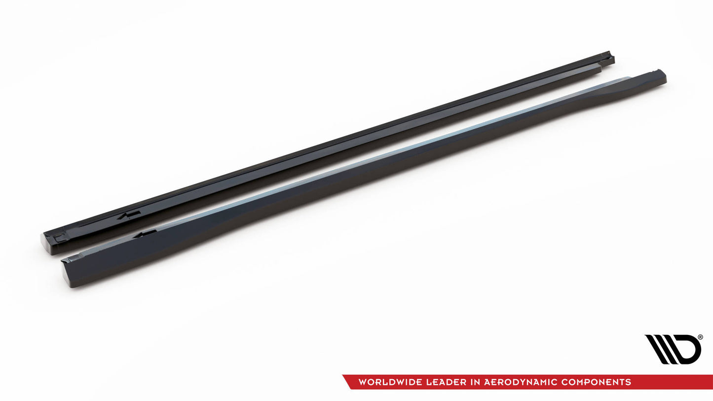 Maxton Seitenschweller Ansatz für Audi Q4 e-tron Sportback Mk1 schwarz Hochglanz