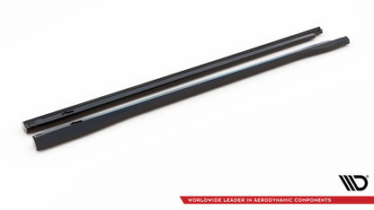 Maxton Seitenschweller Ansatz für Audi Q4 e-tron Sportback Mk1 schwarz Hochglanz