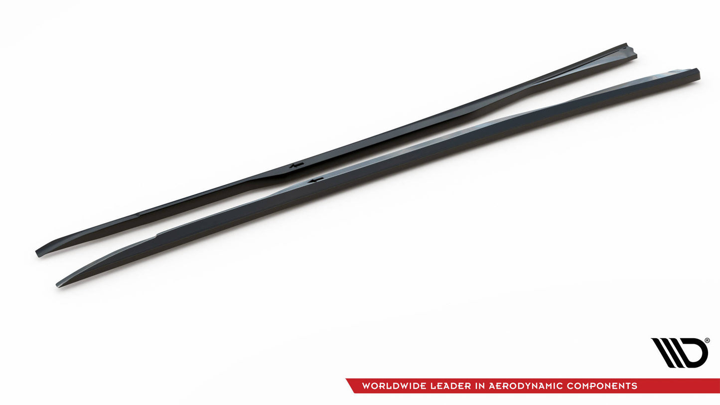 Maxton Seitenschweller Ansatz für V.1 für Infiniti Q50 S Mk1 schwarz Hochglanz